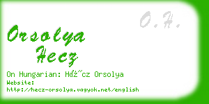 orsolya hecz business card